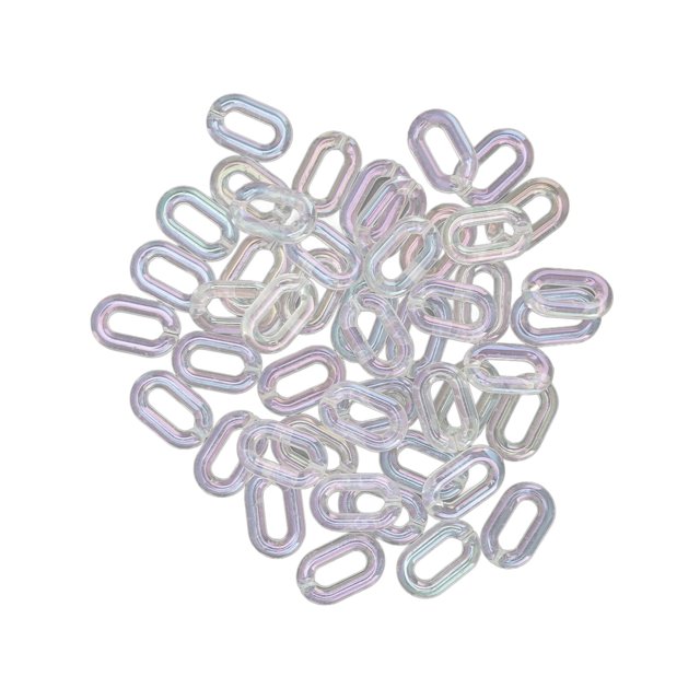 Acrylic Linking Rings Transparent, Fine Workmanship Acrylic Chain Link For DIY Crafts For Jewellery Making For Necklace