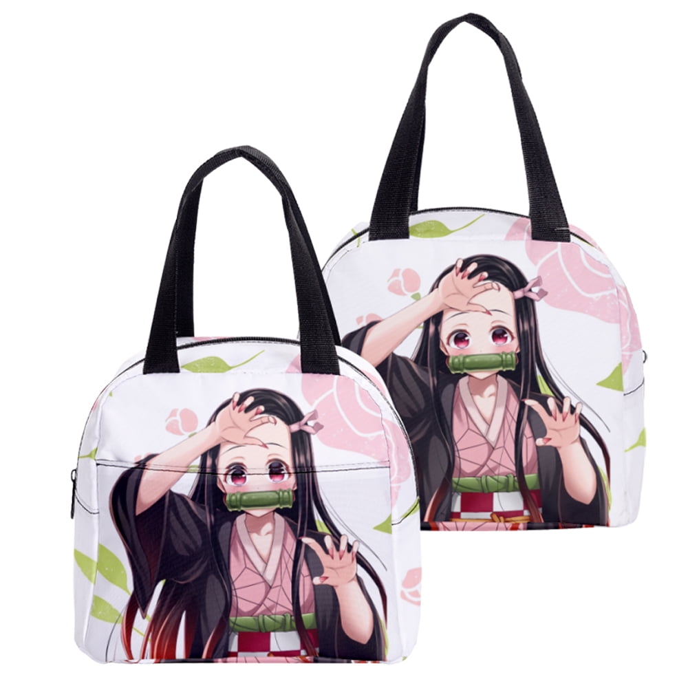 Demon Slayer Lunch Bags Portable Insulated Cooler Thermal Cold Food