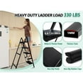 thumbnail image 2 of Step Ladder 5 Step Folding, Sturdy 330 Lbs Load Small Step Stool for Adults, Safer Full Steel Multi-use Kitchen Ladder for Home/Closet, with Anti-Slip Wide Pedals, Black, 2 of 17