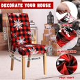 thumbnail image 2 of 6 Pcs Christmas Chair Covers Stretch Printed Chair Protectors Covers Dining Chair Slipcovers Spandex Chair Slipcovers with Snowflake Removable Washable Xmas Seat Protector for Christmas, 2 of 6