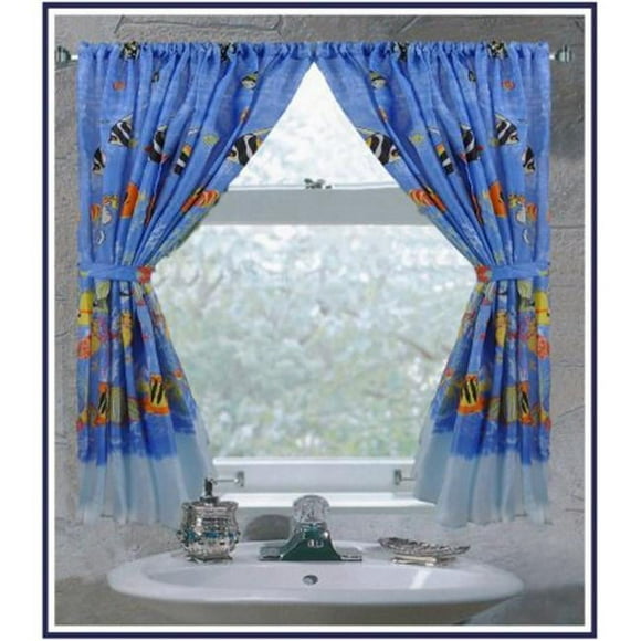 Carnation Home Fashions FWC-TS Rideau de Fenêtre en Tissu Tropical Sea