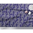 thumbnail image 2 of Soimoi Poly Georgette Fabric Leaves & Floral Block Print Fabric by The Yard 52 Inch Wide, 2 of 3