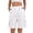 White, variant on Women’s Streetwear Drawstring Cargo Shorts, Elastic Waist Utility Shorts with Multi-Pockets, Multi-Color Options, S,M,L,XL,XXL
