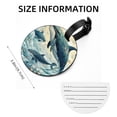 thumbnail image 5 of Whale 2Pcs PU Leather Round Luggage Tags with Privacy Cover and Name ID Tag for Suitcase, Handbags, Backpacks, School Bags, 5 of 6