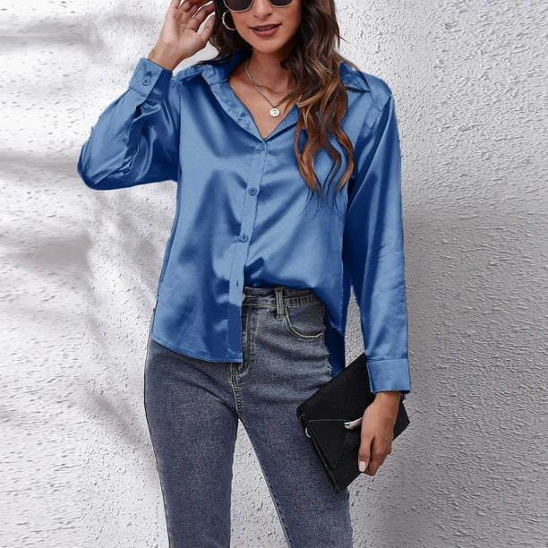 Blusa Sueter Cuello V Dama V Neck Camisas Tipo Sueter Para Dama