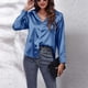 thumbnail image 3 of Blusa de manga larga de seda satinada,Camisa de manga larga para mujer Camisa con cuello vuelto para mujer Camisa de manga larga para mujer Salida de alta intensidad, 3 of 8