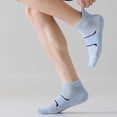 thumbnail image 4 of EOYWHK Men's Ankle Socks Low Cut Breathable Moisture Wicking Athletic Running Gym Socks Mesh Massage Bottom No Slip Socks Blue Free Size, 4 of 8