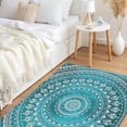 thumbnail image 2 of JML Non-Slip Microfiber & Rubber Doormat - Soft Entryway Rug for Home/Office (16"x24") - Easy Clean Door Mat for Indoor/Outdoor Use, Teal Mandala Design, 2 of 5