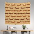 thumbnail image 2 of Bingfone Polyester Fabric Tapestry Dachshund Dog Puppy Wall Hanging Tapestry,Daily Decorative Tapestry for Bedroom Living Room Dorm 60L x 51W Inches, 2 of 7