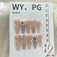 thumbnail image 4 of Purely hand-worn nail French manicure patch fairy gas white removable press on nails fake, 4 of 9