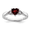 Garnet, variant on Pink Tourmaline Heart Ring for Women, 925 Sterling Silver 0.75 Ct with Diamond Accents