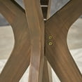 thumbnail image 4 of Jaxson Outdoor 3 Piece Acacia Wood Bistro Set with Cross Legged Bistro Table, Gray, 4 of 7