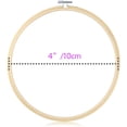 thumbnail image 3 of 3 Pack 4 Inch Wood Embroidery Hoop Circle Cross Stitch Hoop Ring for Art Craft Handy Sewing, 3 of 7