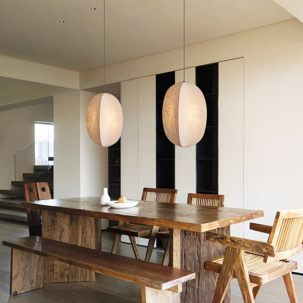 Arturesthome Japanese Wabi-sabi Style Chandelier,Fabric Pendant Light,Nordic Retro Fabric Chandelier,Living Room Dining Room Loft Vintage Chandelier