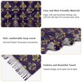 thumbnail image 5 of FORMRS Womens Scarf Winter Soft Long Big Warm Shawls Wrap Tassel Scarves, Purple Flowers Pattern, 5 of 9