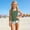 Army Green, variant on Girls Swimsuit Youth Two Piece Swimsuit Set Hawaiian Print Lightweight for Water Play Bikini Combo Bathing Suits for Girls Size 9-10Y