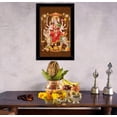 thumbnail image 3 of IBA Indianbeautifulart Goddess Durga Picture Frame Religious Poster Black Wall Frame Deity Photo Frame Wall Decor&nbsp;For Home/ Office/ Temple-8 x 10 Inches, 3 of 7