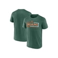 thumbnail image 3 of NCAA Miami Hurricanes Men's Synthetic Green Heather Short Sleeve T-Shirt, 3 of 4