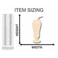 thumbnail image 2 of Unfinished Wood Milkshake Shape - Kitchen - Food - Craft - up to 46" DIY 12" / 1/4", 2 of 3