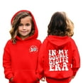 thumbnail image 5 of Tfken Hoodies For Boys Fashion Hooded Letter Print Sweatshirt Cute Red Tops Size 5-6 Years, 5 of 5