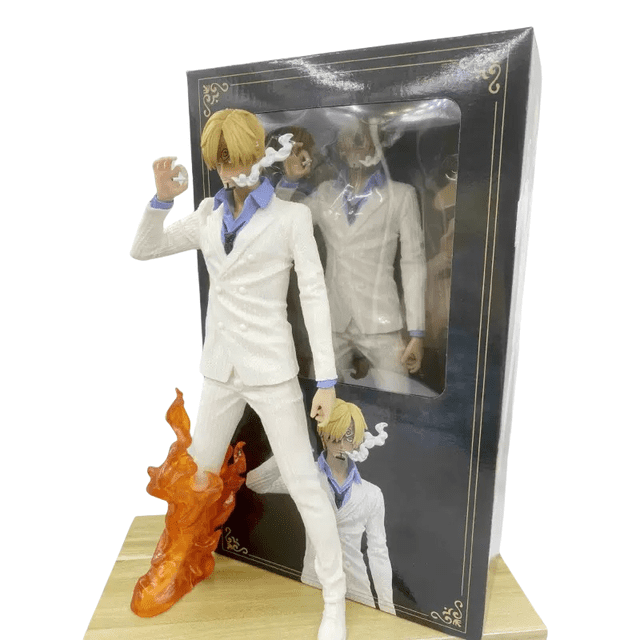Figuras ornamentales Sanmu de una sola pieza, Sanji, PVC blanco, 18+