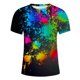 thumbnail image 3 of Playeras De Compresión Para Hombre, Camiseta De Manga Corta Con Cuello Redondo Y Estampado Floral De Moda De Verano Para Hombre, 3 of 4