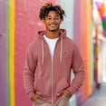 thumbnail image 3 of Dalix Rainbow Embroidered Zip Hoodie Fleece Long Sleeve Pocket Warm Soft Mens in Mauve L Large, 3 of 5