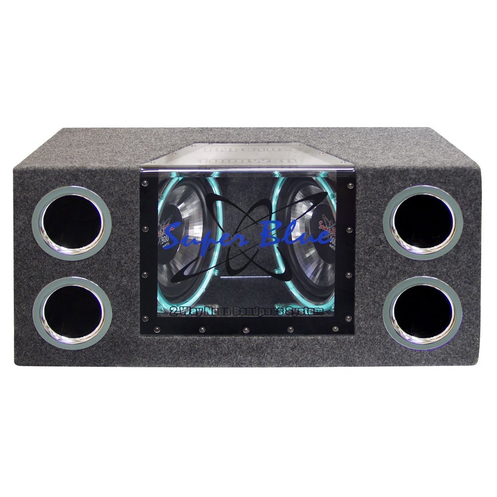 1000W Dual Bandpass Speaker System Car Audio Subwoofer w/ Neon Accent