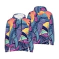 thumbnail image 6 of Bingfone Hip-Hop DJ Dolphin Men's Drawstring Hoodie Long Sleeve Pocket Sweatshirts-X-Large, 6 of 6
