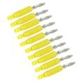 thumbnail image 2 of Juego de 10 conectores macho Banana de latón, conector PA, ajuste a presión, adaptador de sonda de tubo de aislamiento J.10031Yellow, 2 of 9