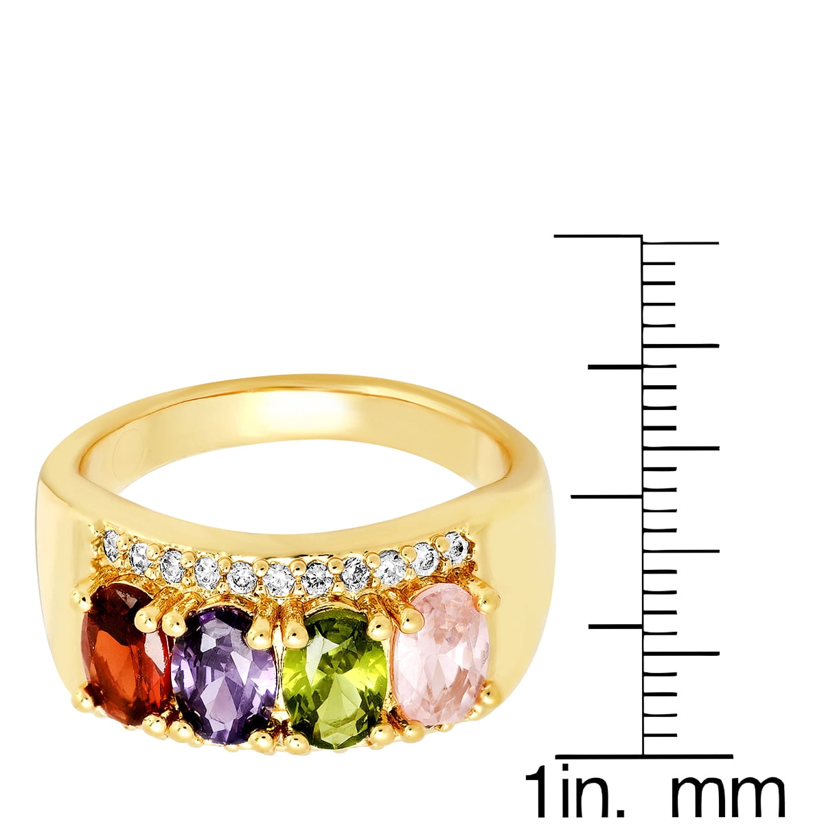 Stainless Steel 18k Gold Plated Ring Size