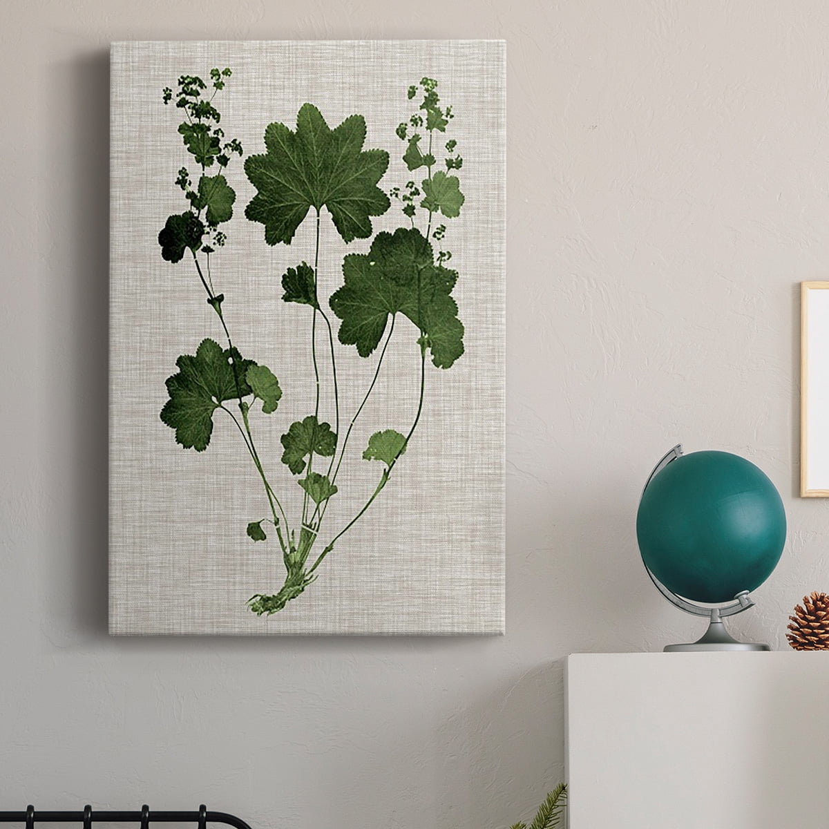 Forest Foliage on Linen IV Premium Gallery Wrapped Canvas - Ready to Hang