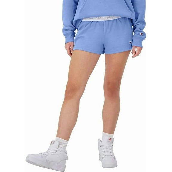 Champion, Soft, Comfortable Practice Shorts for Women, 3.5", Plaster Blue, Medium