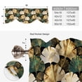 thumbnail image 6 of Tie Up Valance Curtain for Kitchen,Retro Classic Ginkgo Leaf Rod Pocket Short Curtains Adjustable Tie-Up Shade Valances,Old Green Gold White Flowers Window Treatment for Bathroom Living Room Bedroom, 6 of 9