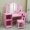American Pink, variant on FunsLane Girls Kids Vanity Table, Touch Light Removable Tri-Fold Mirror, Open Storage Shelves, Wood Pretend Makeup Playset with Chair, Princess Toddler Vanity(White)