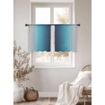 thumbnail image 3 of Blue Teal Grey Ombre Sheer Curtains 54 Inch Length 2 Panels Set Window Treatments, Farmhouse Gradient Minimalist Rod Pocket Semi Curtains for Living Room/Bedroom/Kitchen Décor, 104"W x 54"L, 3 of 7