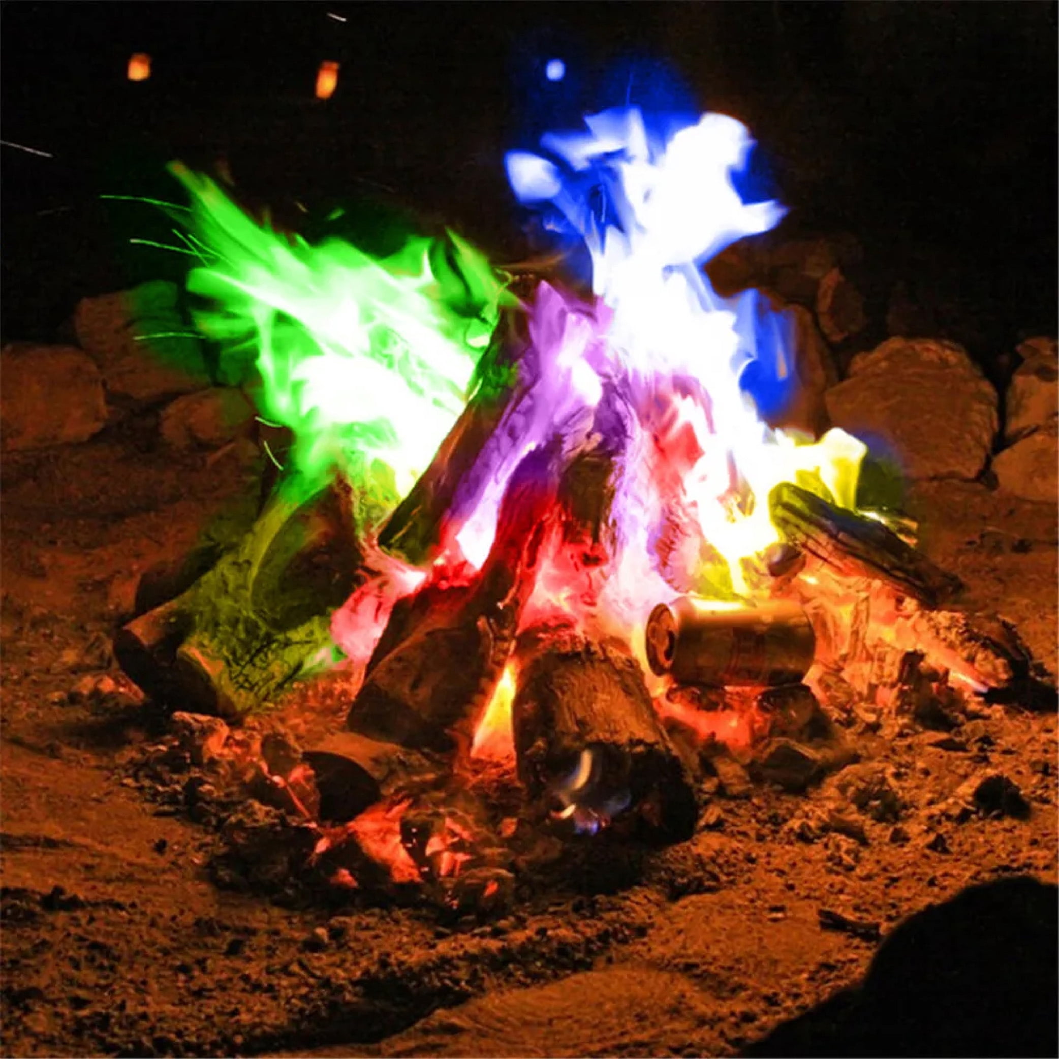Gofire Northern Lights Color Flames 20 pack, for Campfires and Fireplaces. Features up to 60 Minutes of Magical Changing Colors.