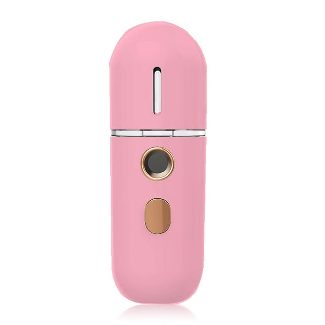 Mist Humidifier Handheld Facial Nebulizer Water Spray Machine Moisturizing Diffuser Steamer Skin Sprayer Personal Care Household Pink