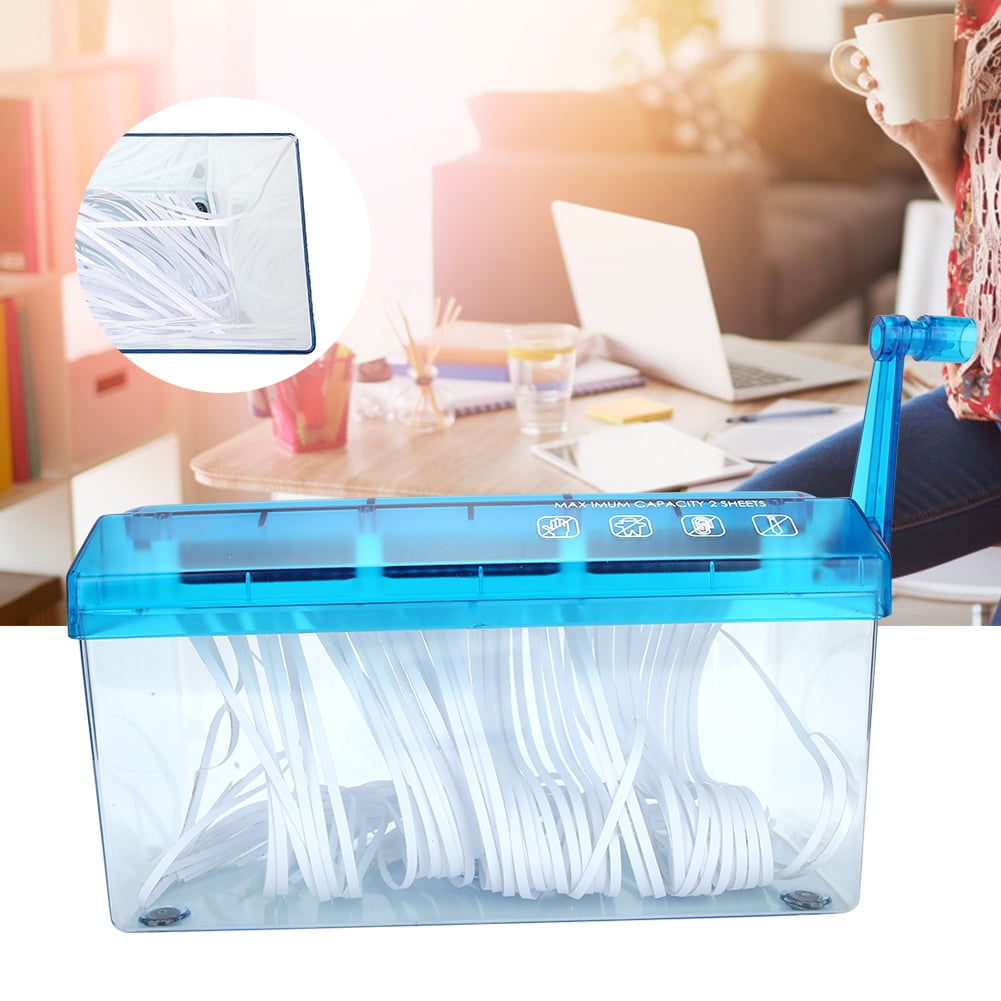 Hand Shredder, Desktop Manual Manual Shredder, Blue Color For Study Library Living Room Office