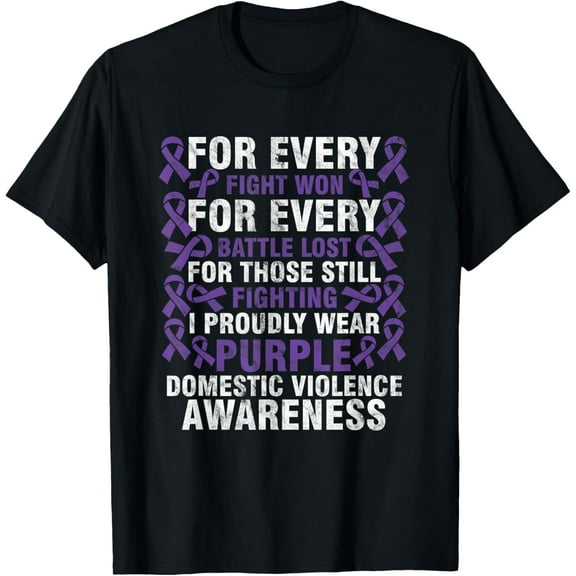 Domestic Violence Awareness Month I Proudly Wear Purple Gift T-Shirt