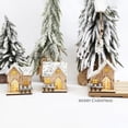 thumbnail image 3 of Christmas Wood Village House Xmas Style Ornaments Village Chistmas Scene Festival Wood Craft House Decors House Decors, 3 of 5
