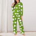 thumbnail image 3 of Kll Funny Sheep Doing Yoga Print Women'S Long Sleeve Pajamas With Pants Sleepwear Loungewear 2 Set-Medium, 3 of 9