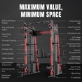 thumbnail image 6 of Mikolo M11 Elite Smith Machine Home Gym, 2200LBS Power Rack with Cable Crossover, Functional Trainer with Dual 130 Weight Stacks, for Full Body Strength Training, 6 of 17