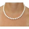 thumbnail image 4 of 14K Gold 9-10mm White Freshwater Cultured Pearl Necklace & Earrings Set, 18" Length - AAAA Quality, 4 of 7