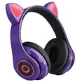 thumbnail image 1 of ZJWD Lindos Auriculares inalámbricos con Orejas de Gato, Bluetooth 5.0, Auriculares supraaurales con luz LED de 7 Colores, Control de Volumen Plegable para teléfonos Inteligentes, tabletas, computadoras Zhivalor Audífonos True Wireless, 1 of 8