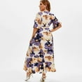 thumbnail image 4 of Fridja Womens Plus Size Casual Boho Print Short Sleeve Ruffle Floral Irregular Dress, 4 of 4