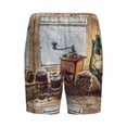 thumbnail image 2 of Haiem Oil Lamp Coffee Beans Men's Pajama Short with Soft Woven Cotton Elastic Waistband Sleep Short-XX-Large, 2 of 9