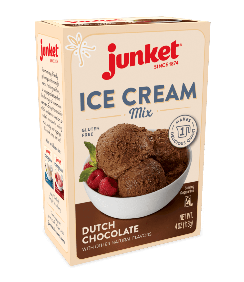 Junket Ice Cream Mix Dutch Chocolate (Case of 12)