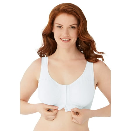 

Comfort Choice Women s Plus Size Cotton Snap Front Bra