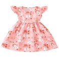 thumbnail image 1 of PENGXIANG Robe de Noël pour Filles Enfants Imprimé Dessin Animé Manches Volantes Robe Princesse Ligne A, 1 of 8